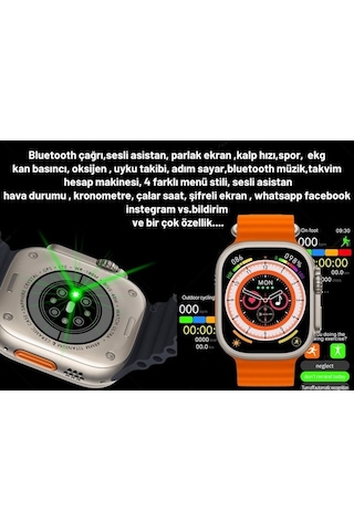 Obrax Watch 8 2023 HK9 Pro Max Amoled Ekran Akıllı Saat İthalatçı Garantili