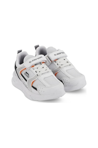 Slazenger KENDALL Çocuk Cırt Cırtlı Beyaz / Turuncu Günlük Spor Ayakkabısı