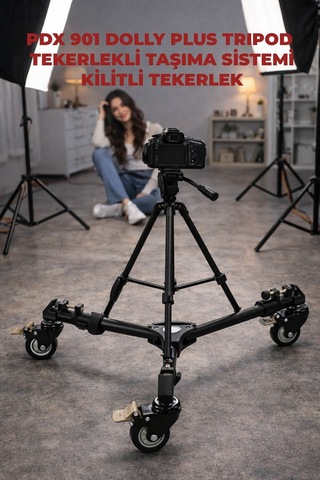 Pdx 901 Dolly Plus Tripod Tekerlekli Taşıma Sistemi Kilitli Tekerlek