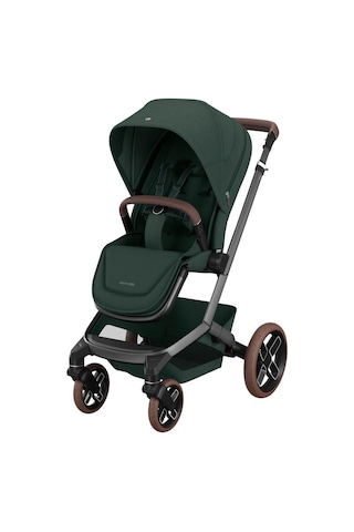 Maxi-Cosi Fame-Pebble 360 Pro Portbebeli LED Işıklı Entegre Telefon Şarj Üniteli Premium Bebek Arabası Twillic Green