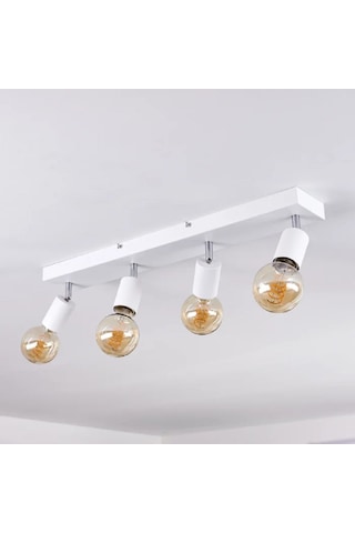 Riolight Modern2 Beyaz2 4xe27 Mafsallı Hareketli Başlık Glop Ampul Hariç Metal Spot Avize Beyaz