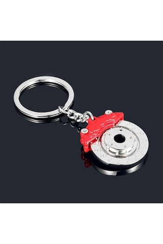 Kırmızı Araba Anahtarı Tokası Bel Anahtarlığı Tekerlek Kaliper Anahtarlıklar Fren Diski Anahtarlıklar Disk Fren Anahtarlık