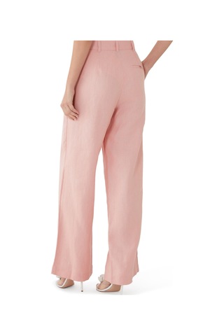 Posse Yüksek Bel Geniş Paça Pantolon Pembe