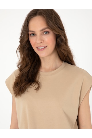 Pierre Cardin Kadın Bej Tişört 50301474-vr011 Bej