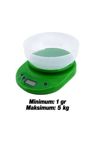 Dijital Hassas Terazi Hazneli Lcd Ekran Pilli Otomatik Kapanma 1 Gr 5 Kg Tartım Mutfak Tartısı Ölçüm Çok Renkli