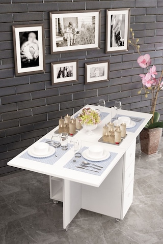 Dekorfim DF01107B Pratik Katlanır Masa Mutfak ve Yemek Masası