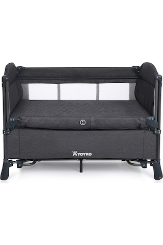 Yoyko Exclusive Comfort 8 İn 1 Anne Yanı Park Yatak Oyun Parkı 70x110 - Koyu Gri