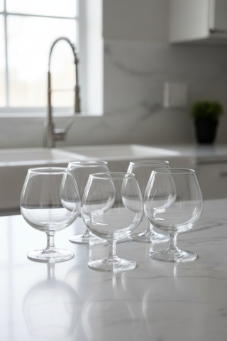 6 Kişilik Cam Kadeh 250 Ml Modern Ve Dekoratif Sunum Beyaz