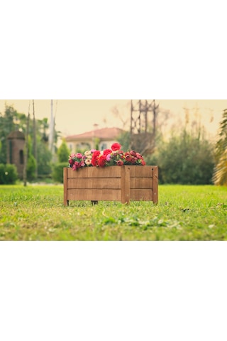 Mandu 64 x 23 CM Dekoratif Ahşap Saksı