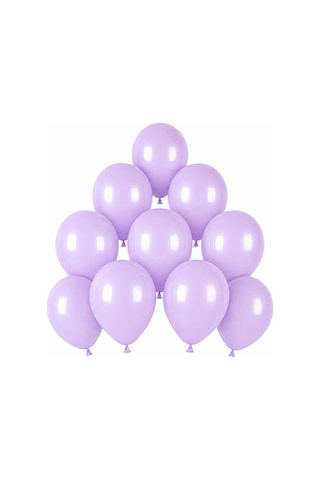 Lila Renk Lateks Makaron Balon 15 Cm - 10 Adet