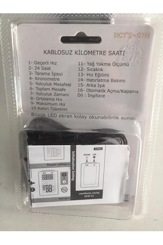 Kablosuz Kilometre Km Saati Yol Bilgisayarı Sayaç Hız Göstergesi Turuncu