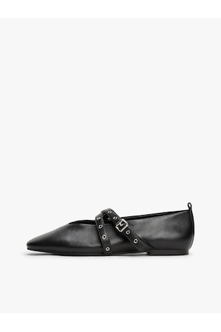 Tommy Hilfiger Tjw Leather Maryjane Ballerına Kadın Siyah Ayakkabı - En0en02868 Siyah