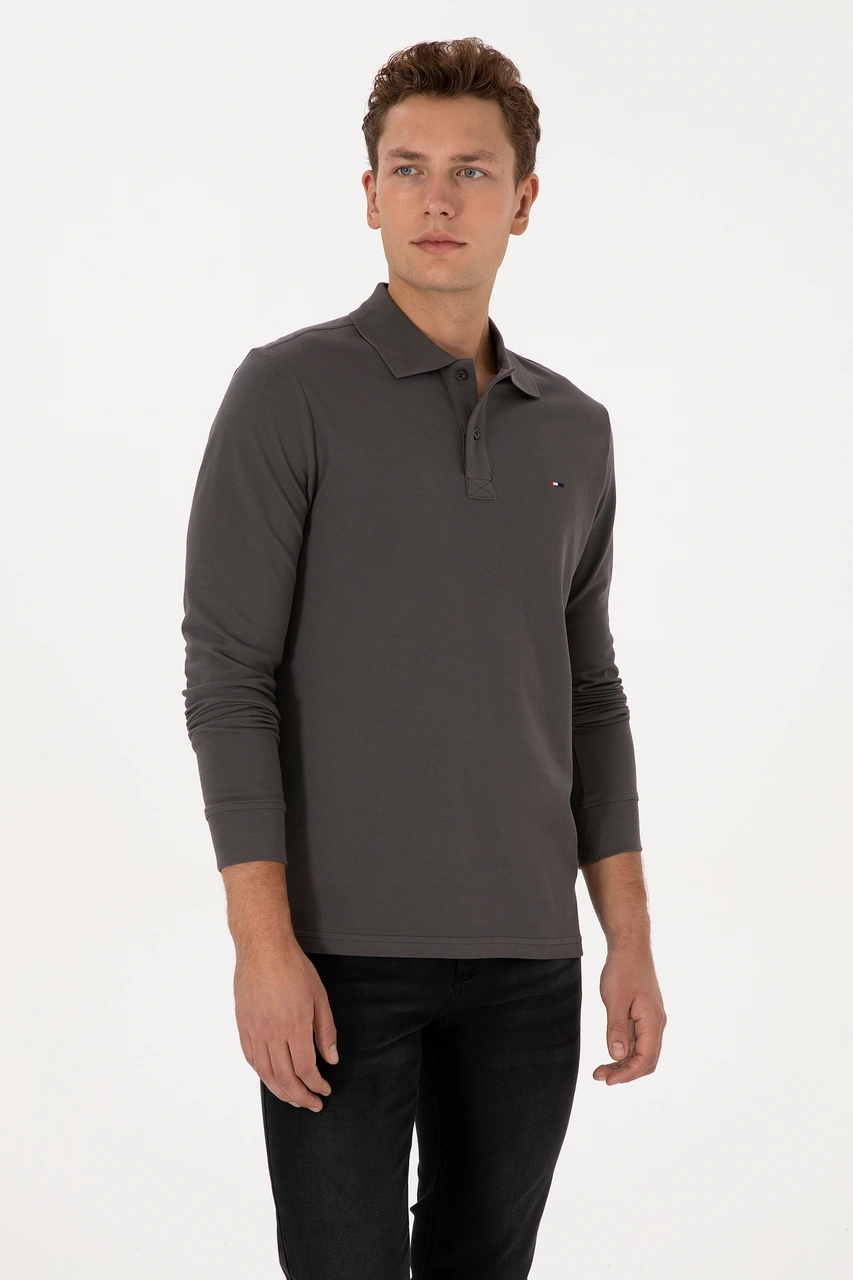 U.S. Polo Assn. Erkek Gri Basic Sweatshirt 50315941-VR024