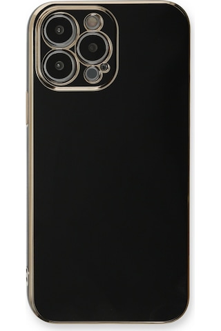 Newface - 754 - Apple iPhone Uyumlu 13 Pro Kılıf Volet Silikon - Csmo-tex - - Siyah