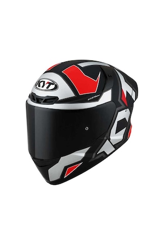 Kyt Tt-course Kask Electron Mat Gri Kırmızı
