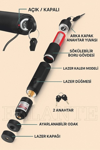 Yeni Pro Model - Pro X Yeşil Şarjlı Lazer Pointer Metal Kasa Green Laser Ultra Güçlü 5 Km