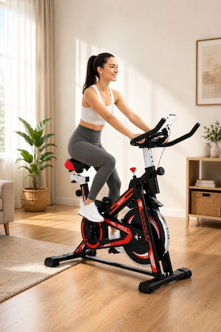 Exclusive Kondisyon Bisikleti Spinning Bike Egzersiz Aleti Siyah - Turuncu