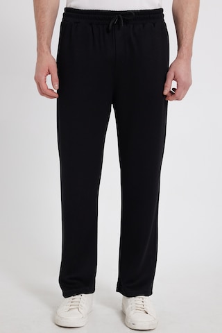 Tudors Erkek Siyah Baggy Fit Rahat Kesim Modal Kumaş Soft Doku Beli Bağcıklı Yan Cepli Eşofman Altı-46289