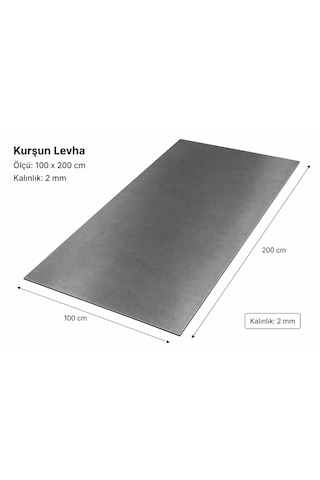 Kurşun Levha 100x200 Cm 2 Mm Kalınlık Kurşun Plaka 100x200x2mm