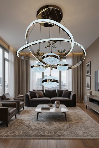 Hayal Simli 4 Top Modern Sarkıt 3 Renk Salon Avizesi Led Çok Renkli