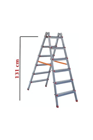 Ze Zigana Ev Gereçleri Zigana 6x6 Çift Çıkışlı Metal Merdiven Katlanır Ev Ofis Bahçe İnşaat Tipi