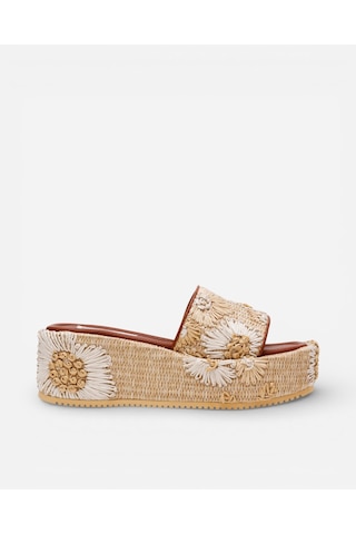 Steve Madden Decor-emb Natural Kadın Bej Sandalet Decor-emb