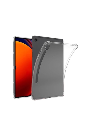 Galaxy Uyumlu Tab S9 Fe Kılıf Tcmk Tablet Nitro Anti Shock Silikon Kapak - Renksiz Arka Kapak