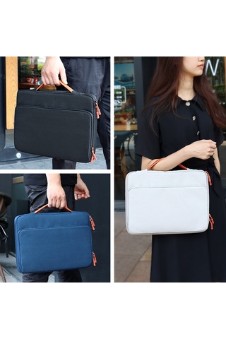 14.1-15.4 İnç Dizüstü Bilgisayar Çantası Koruyucu Kılıf Ultrabook Dizüstü Bilgisayar Çantası El Çantası Uyumlu Su Geçirmez Bilgisayar Çantası Kılıfı Saplı Gri Diğer