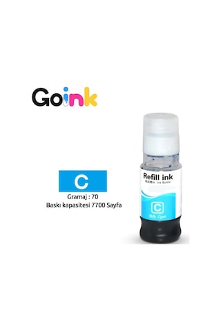 Goink Canon G3430 4 Renk Mürekkep Seti - Kolay Dolum, Profesyonel Kalite, Uyumlu Cihazlar: Canon G3430 Ve Diğer Modell