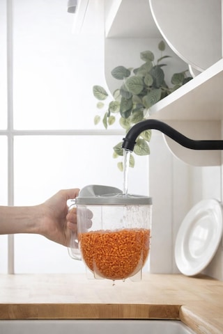 Pirinc Bakliyat Süzgeci Ölçü Kaplı Pratik Yıkama Kabı, Çok Amaçlı Mutfak Süzgeç Kabı, Ergonomik Kulplu Diğer