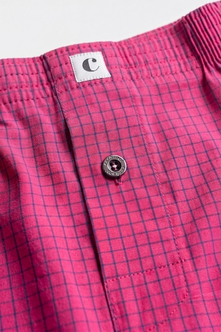 Cacharel Poplin Erkek Boxer 1113/kareli Fuşya