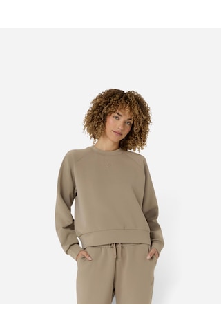 Asics Nagıno Refıned Texture Sweat Top Kadın Kahverengi Sweatshirt 2032d370-200