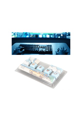 Xindoker 8 Adet Pbt Klavye Anahtarı Seti - Termal Süblimasyon Teknolojisi - Yükseklik - 61/87/104/108 Tuşlu Mekanik Klavyeler İçin Uyumlu - Dıy Dekoratif Anahtar Takımı