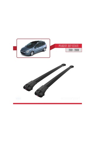 Peugeot 307 Sw 2001-2008 Arası İle Uyumlu Ace-1 Ara Atkı Tavan Barı Siyah