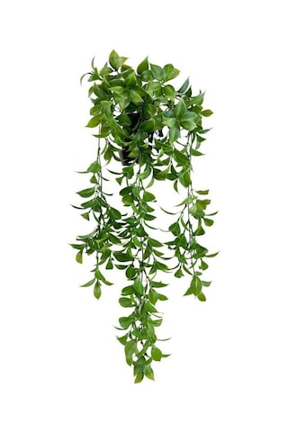 Yapay Çiçek Saksıda Sarkan Fejka Yeşil Limon Yaprağı Yapay Sarmaş
