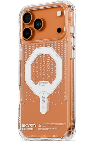Apple Uyumlu iPhone 17 Pro Max Kılıf Skinarma M-safe Özellikli Iml Baskılı Holografik Myst Kapak Şeffaf Şeffaf