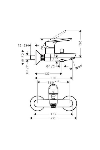 Hansgrohe Logis E Banyo Bataryası
