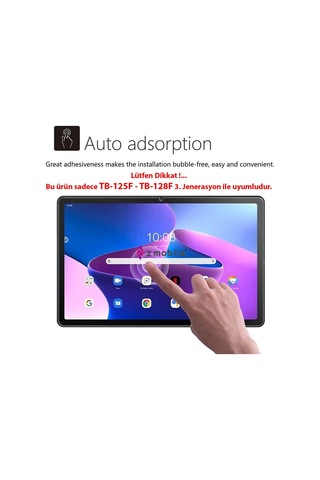 Lenovo Tab M10 Plus Tb-125f - Tb-128f 3. Jenerasyon 2022 Uyumlu Ekran Koruyucu Nano Esnek Kırılmaz