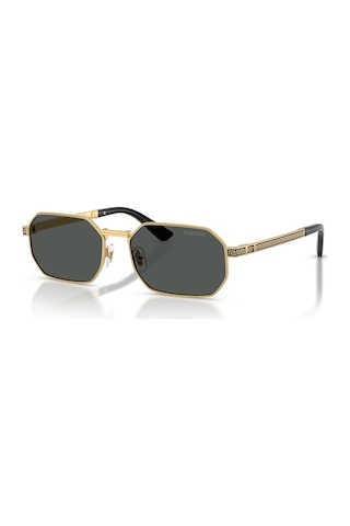Versace Ve 2297 100287 54 Erkek Geometrik Gold Metal Güneş Gözlüğü Altın