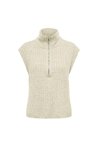 Only Onljeanett Lıfe Sl Rıb Hıghneck Cc Knt Kadın Gray Kazak - 15350359 Gray