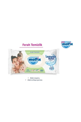 Molfix Izotonik Sulu Islak Mendil Ferah Temizlik 60 Lı 12 Adet