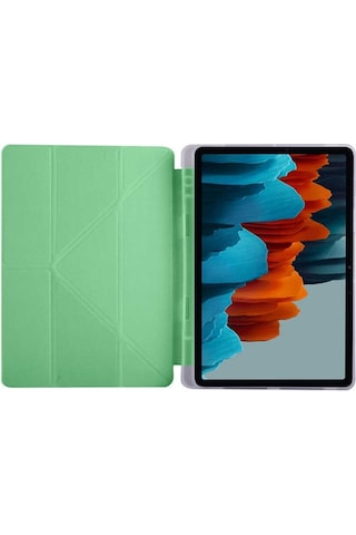Samsung Galaxy Uyumlu Tab S6 Lite Sm-p620 10.4" Kılıf Kalem Bölmeli Standlı Katlanabilir Kalemlikli Silikon Kılıf