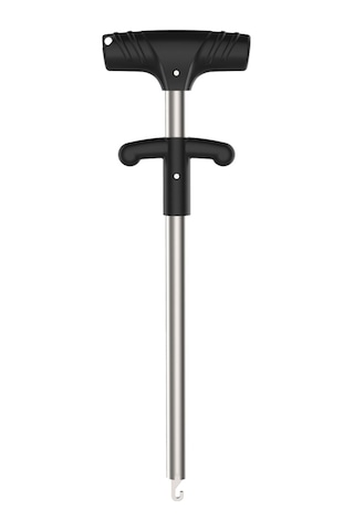 Kosona Gümüş Alüminyum Plastik Balık İğnesi Çıkarıcı, Ergonomik Tutamaklı Tek Elle Kullanıma Uygun 243mm