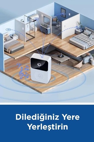 Torima X9 Beyaz Akıllı Su Geçirmez Kablosuz Kapı Zili