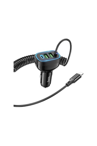 Hoco Nz11a 30w 2 Usb+ Type-c Girişli İphone Kablolu Araç Çakmakl