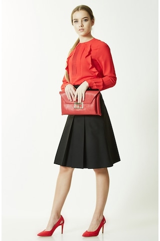 Soralline Kadın Etek 65 Cm Boyunda 3 Pile 724 Siyah Siyah