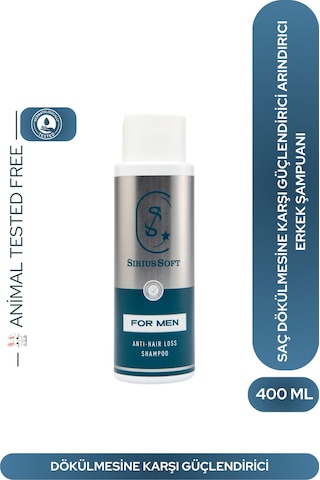 Siriussoft Saç Dökülmesine Karşı Güçlendirici Arındırıcı Erkek Şampuanı Vegan 400 Ml