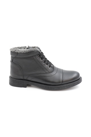 Nesilshoes Nesil Shoes Thrtrk 906 Siyah Hakiki Deri Kauçuk Taban Erkek Bot