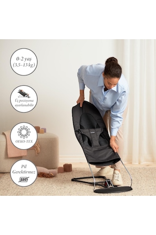 BabyBjörn 2'li Set Balance Soft Woven Jersey Üçlü Kumaş Ana Kucağı Dark Grey & Kanguru Mini Woven Black