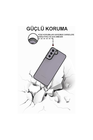 Samsung Galaxy Uyumlu A54 Kapak Metal Kamera Korumalı Arkası Şeffaf Silikon Kılıf